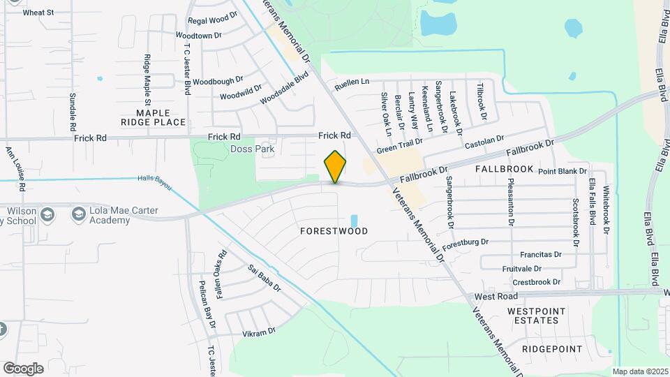 2106 Falling Oaks Rd Map and Location Details