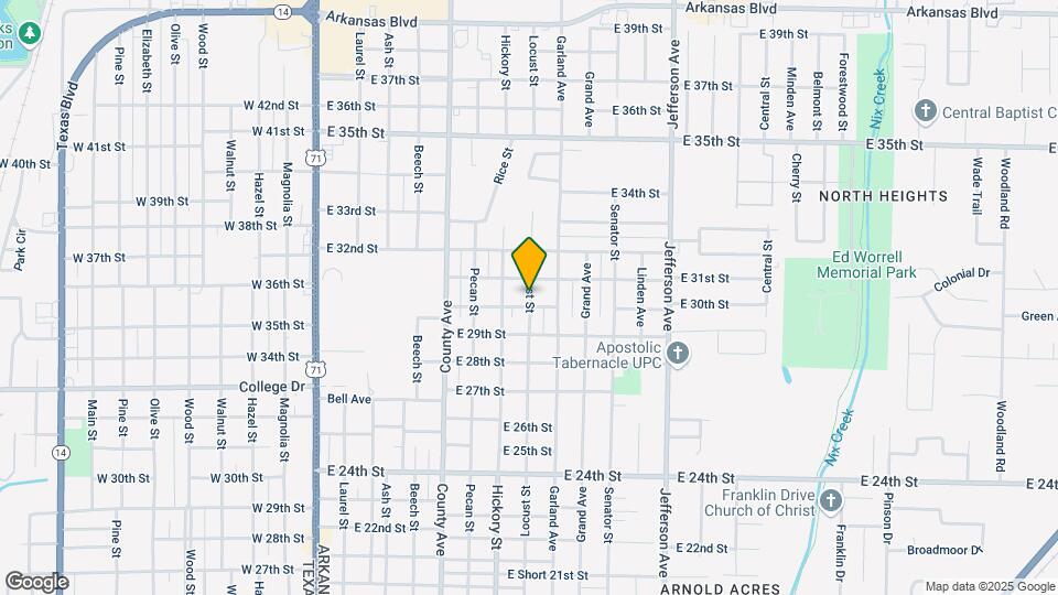 3025 Locust St Map and Location Details