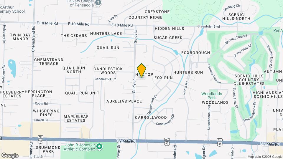1035 Peakview Dr Map and Location Details