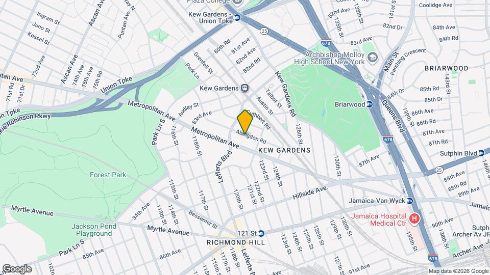 84-36 Abingdon Rd Map and Location Details