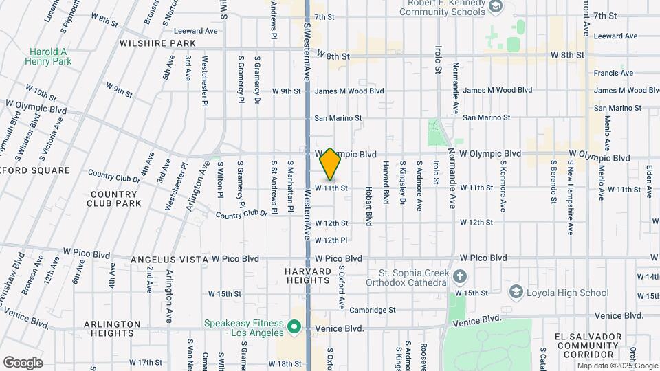1061 S Oxford Ave Map and Location Details