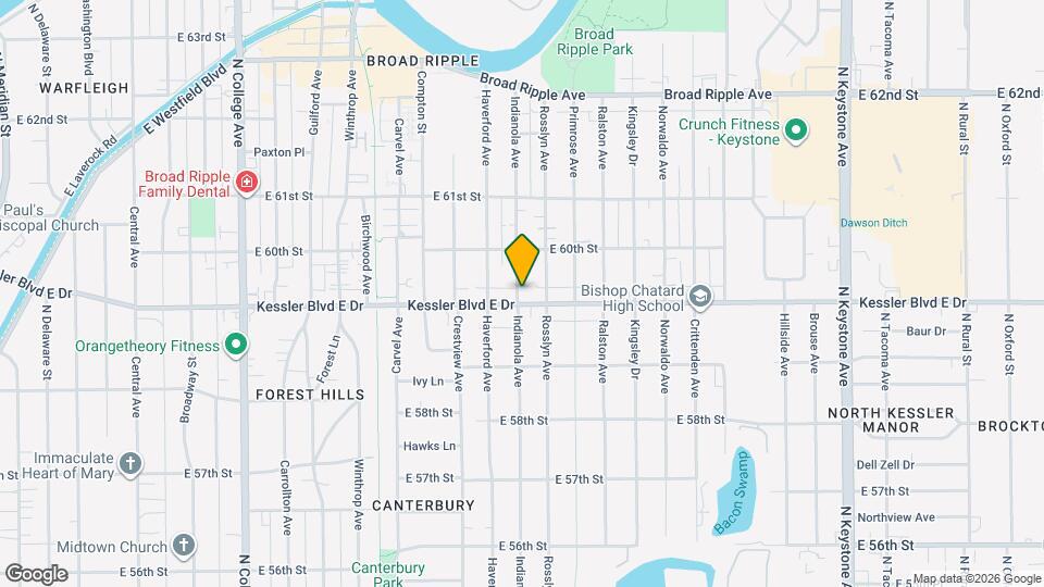 1402 Kessler Blvd E Dr Map and Location Details