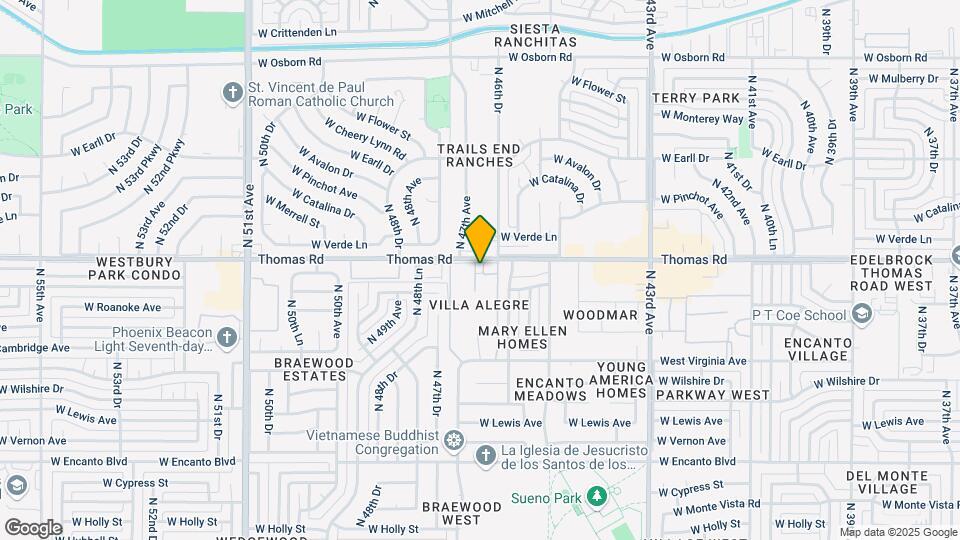 4625 W Thomas Rd Map and Location Details