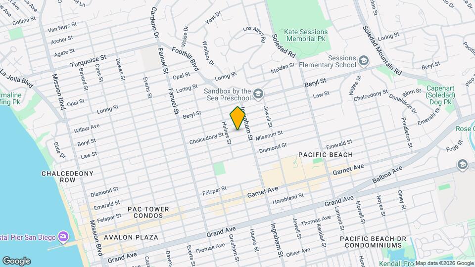 1533 Chalcedony St Map and Location Details