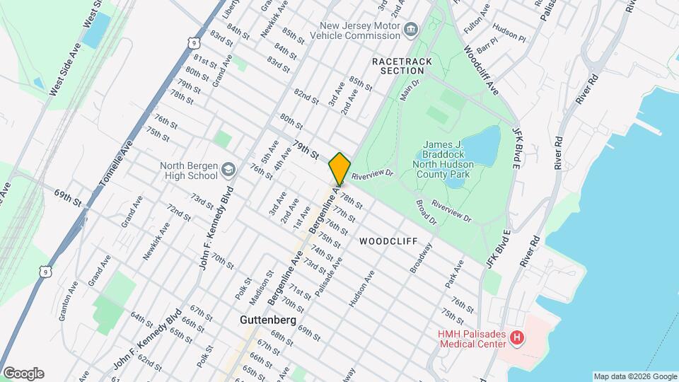 7800 Bergenline Ave Map and Location Details