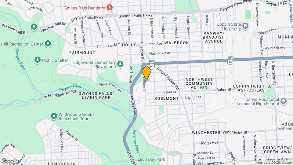 1639 N Hilton St Map and Location Details