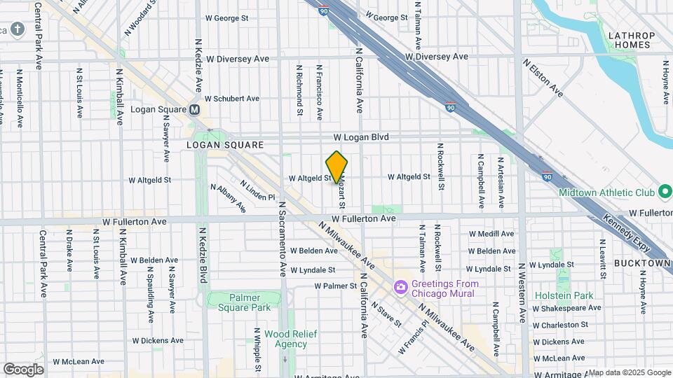 2440 N Mozart St, Unit N Mozart #1 Map and Location Details