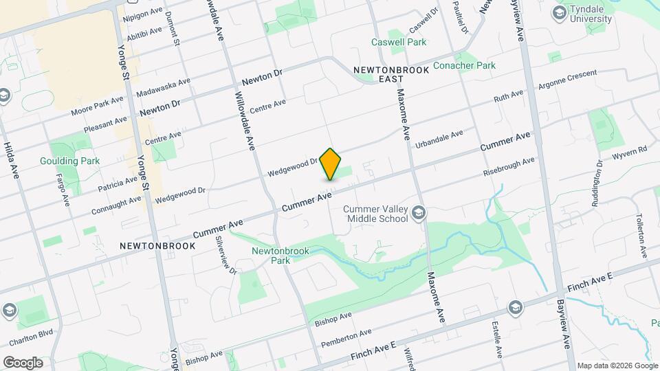 222 Cummer Ave Map and Location Details