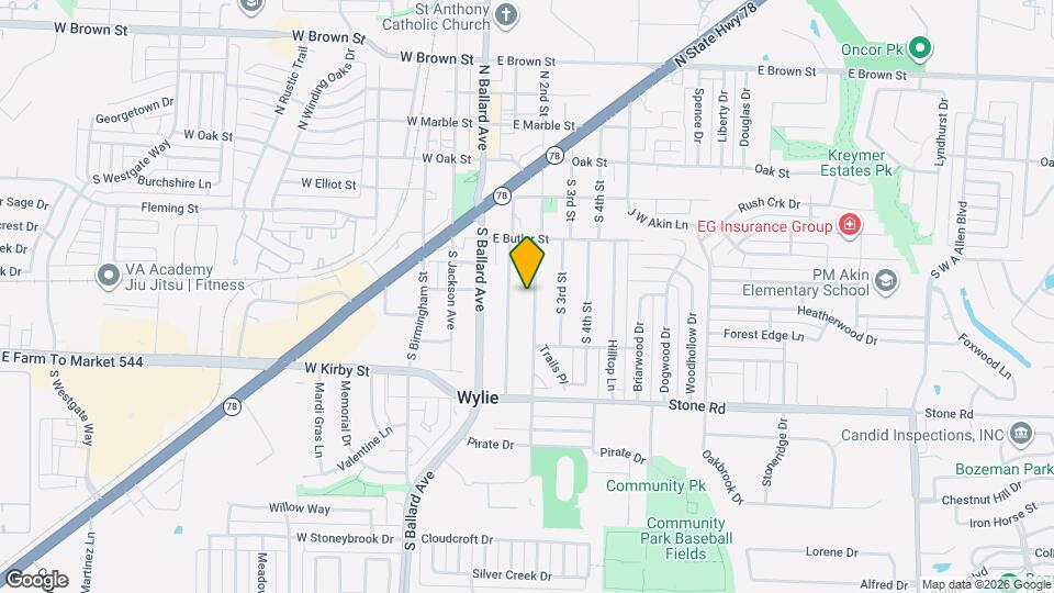 316 S 2nd St Map and Location Details