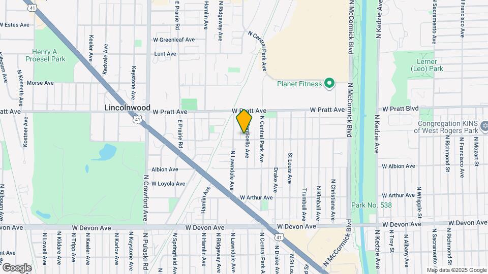 6700 N Monticello Ave Map and Location Details
