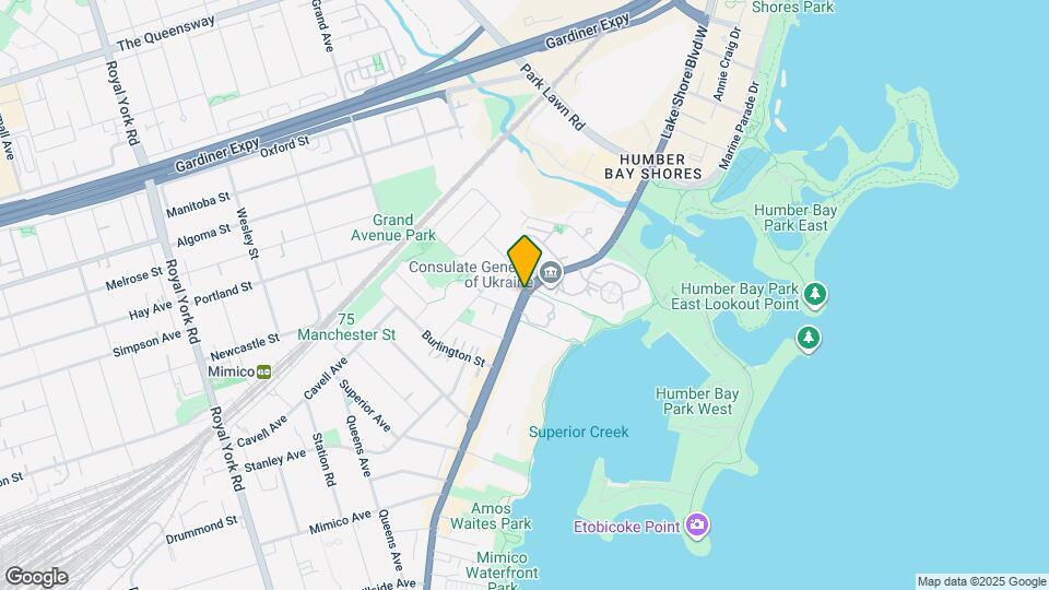 2285 Lake Shore Blvd W Map and Location Details