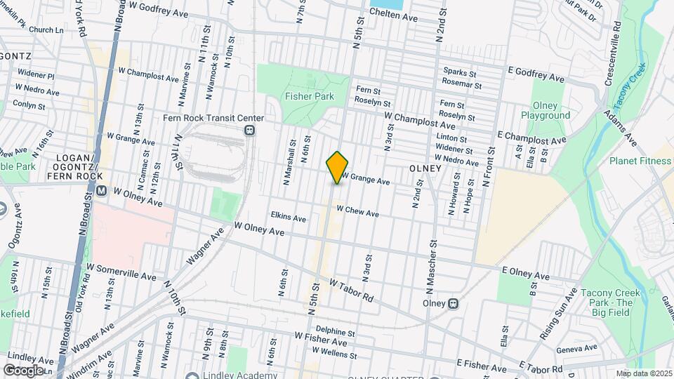 5733 N 5th St Map and Location Details