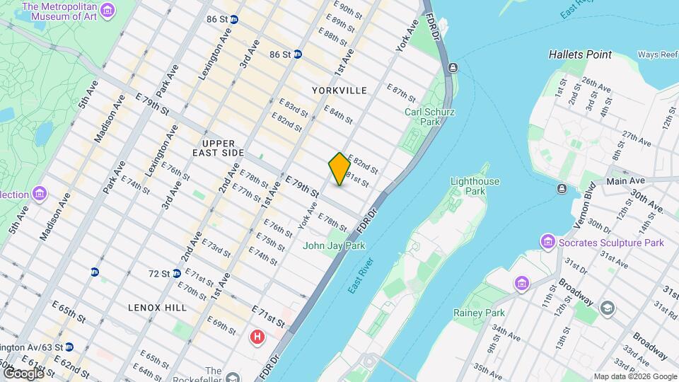 510 E 80th St Map and Location Details