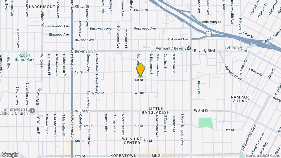 3921 W 1st St Map and Location Details
