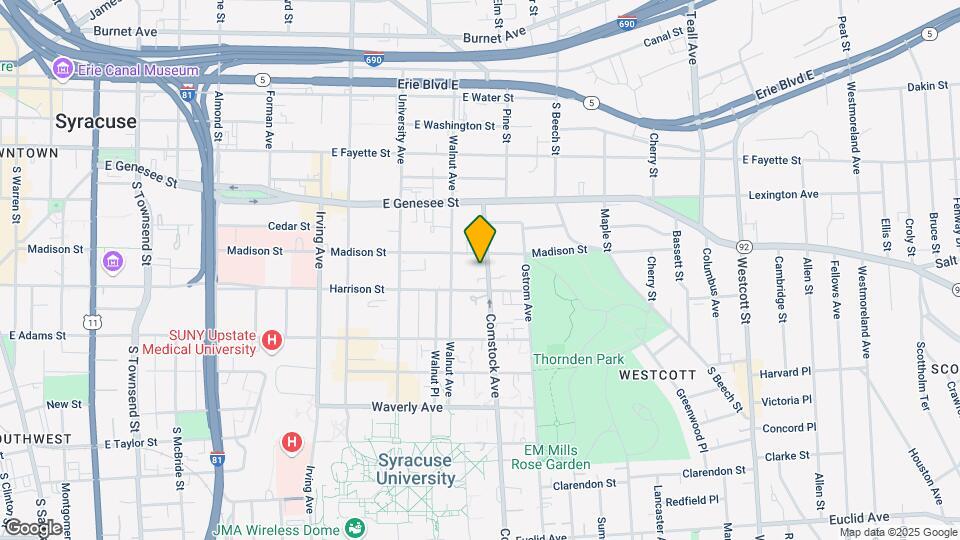 206 Comstock Ave Mapa y Detalles de la Ubicación