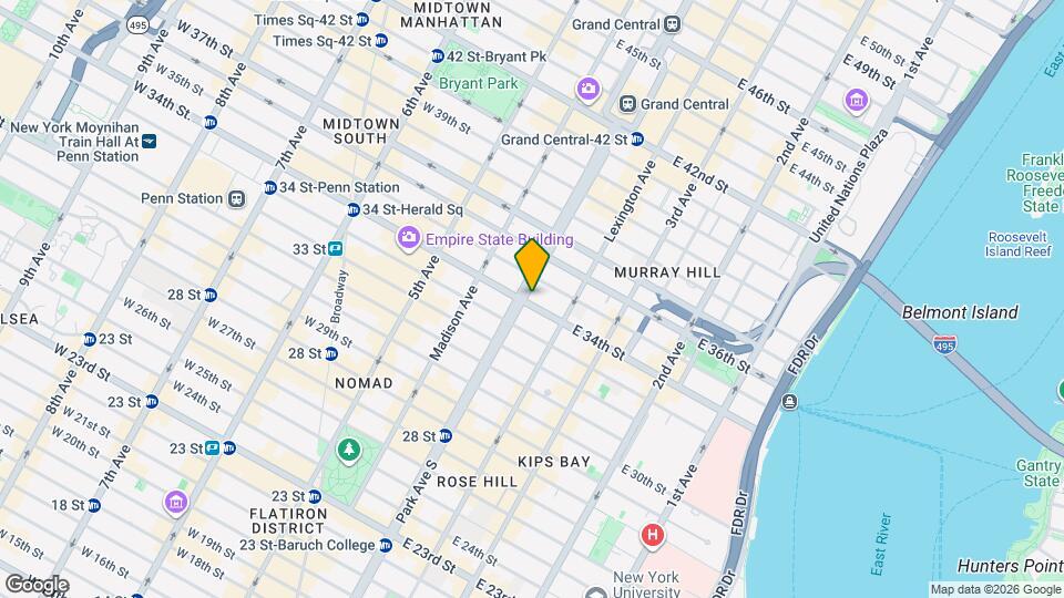 101 E 34th St, Unit 34C Map and Location Details