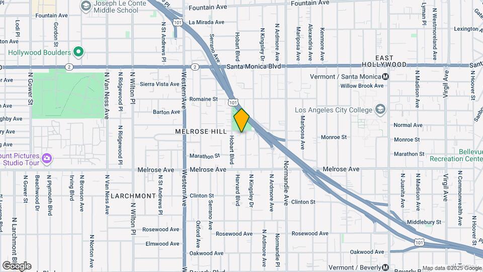 837 1/2 N Harvard Blvd Map and Location Details