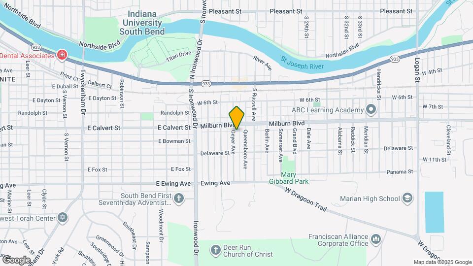 712 Geyer Ave Map and Location Details