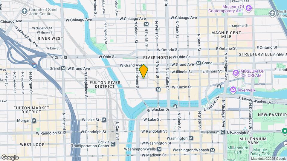 211 W Hubbard St Map and Location Details