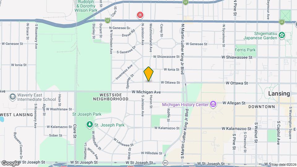 1407 West Ottawa Street, Unit Unit 3 Map and Location Details