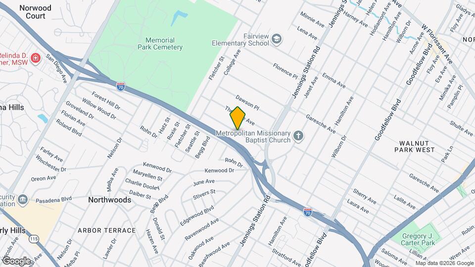 7048 Beulah Ave Map and Location Details