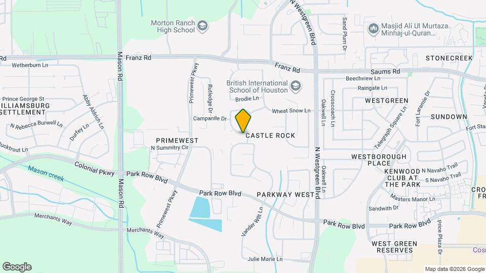 2107 Castle Gardens Ln Map and Location Details