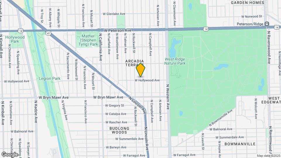 2544 W Hollywood Ave Map and Location Details