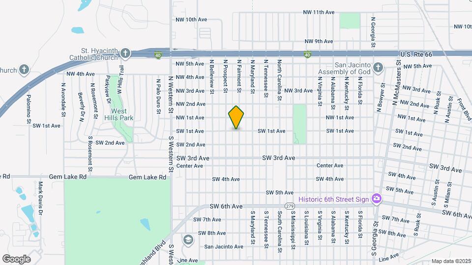 100 S Fairmont St, Unit Unit 1- A- front Map and Location Details