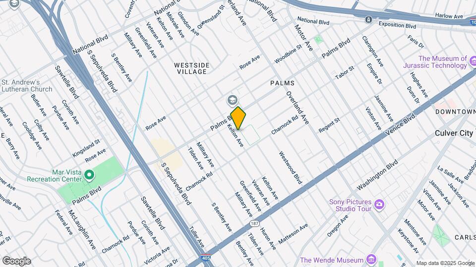 3542 Kelton Ave Map and Location Details