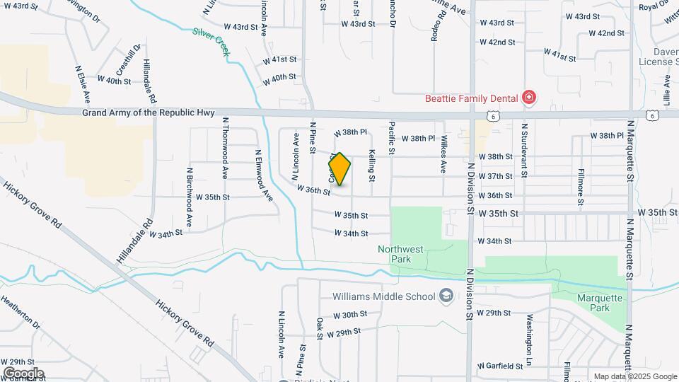 2154 W 36th St Map and Location Details