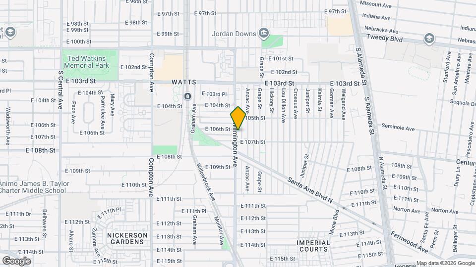 10610 Wilmington Ave Map and Location Details