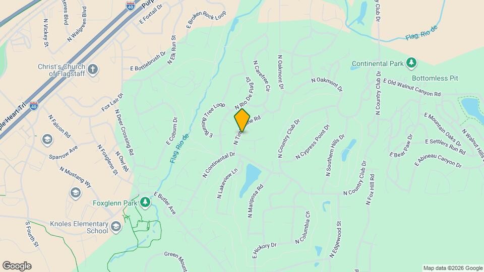 2100 N Timberline Rd Map and Location Details