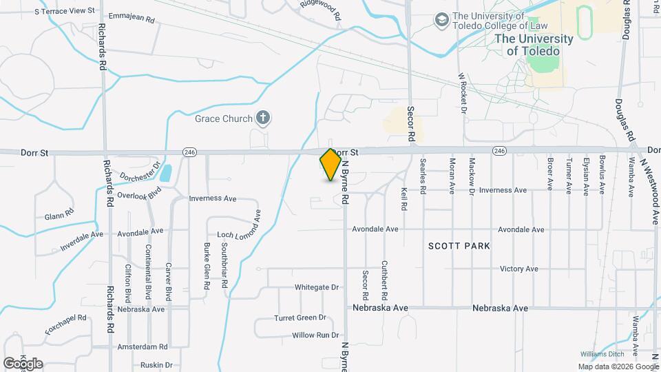 1109 N Byrne Rd Map and Location Details