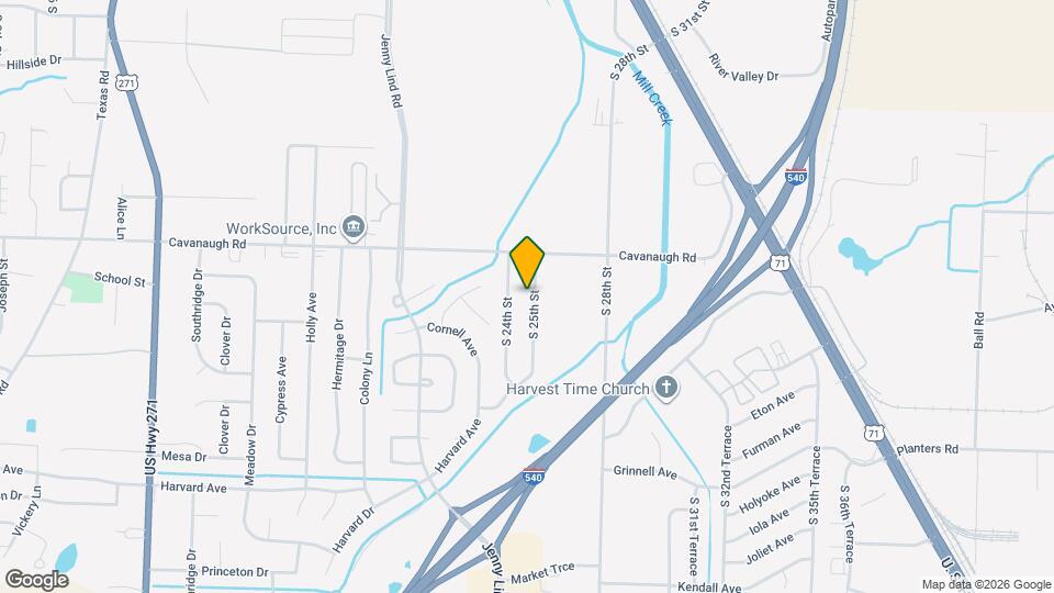 7808 S 25th St Map and Location Details