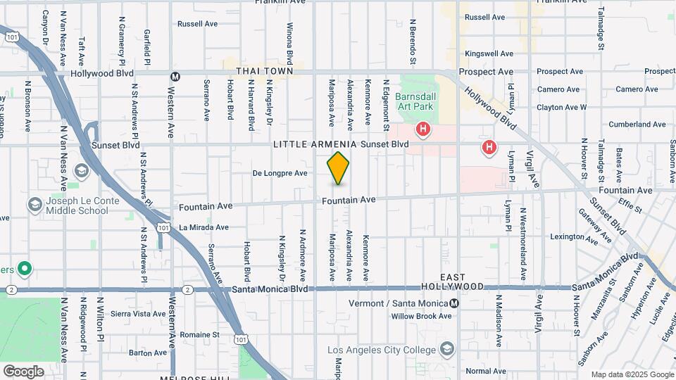 1316 N Mariposa Ave Map and Location Details