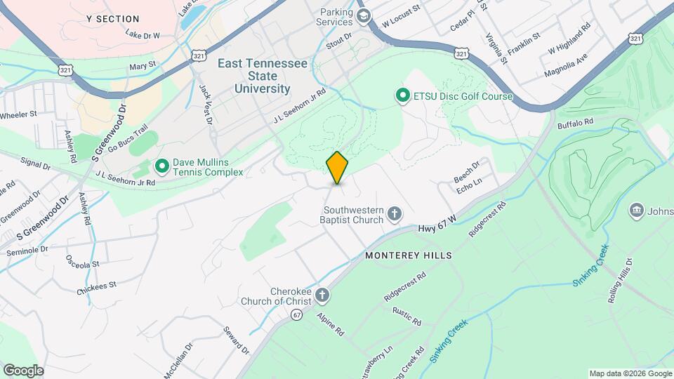 1223 College Heights Dr, Unit Apartment A Map and Location Details