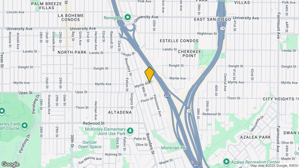 3481 Myrtle Ave Map and Location Details