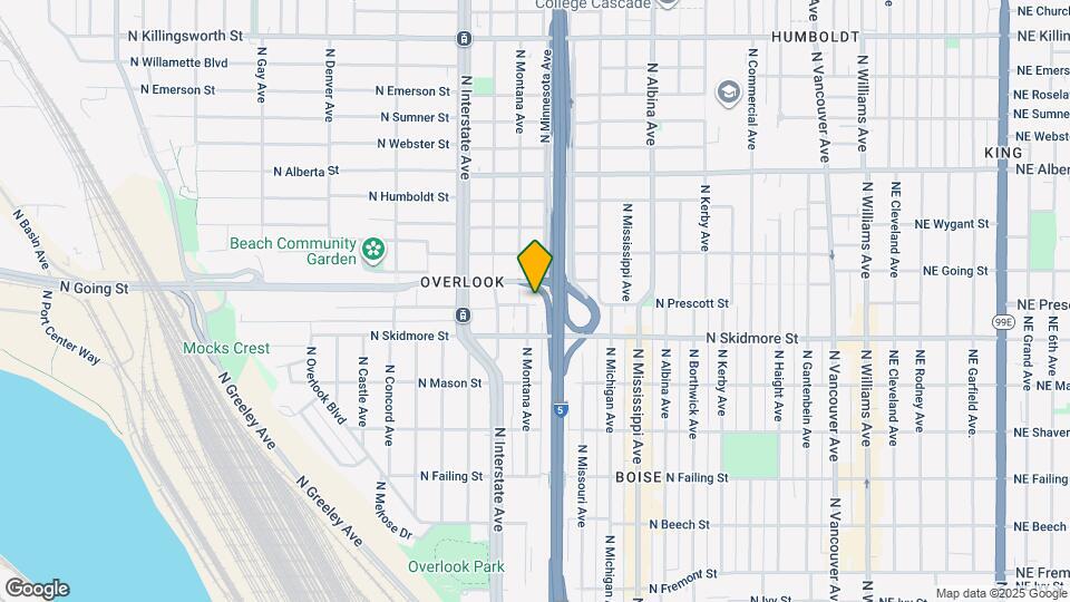 1235 N Prescott St Map and Location Details