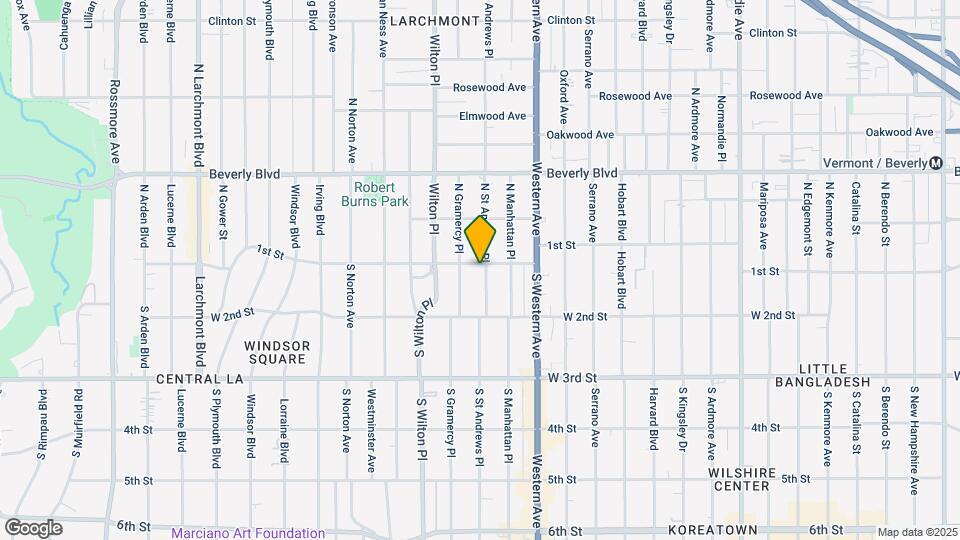 105 S St Andrews Pl Map and Location Details