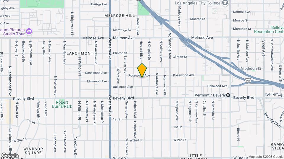 434 N Harvard Blvd Map and Location Details