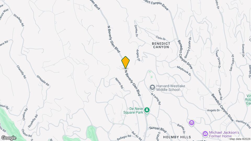 825 N Beverly Glen Blvd Map and Location Details