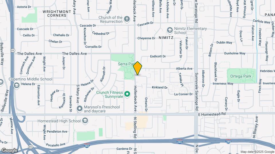 1576 Hollenbeck Ave Mapa y Detalles de la Ubicación