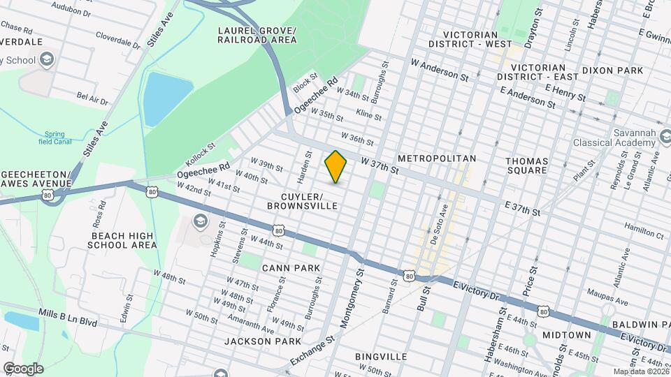 615 W 39th St Map and Location Details
