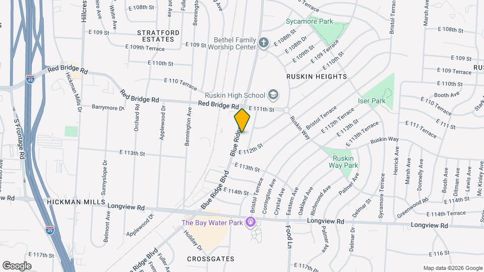 11121 Blue Ridge Blvd Map and Location Details