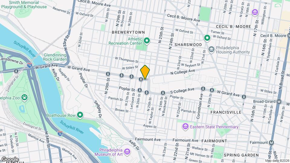 2536 W Girard Ave, Unit B Map and Location Details