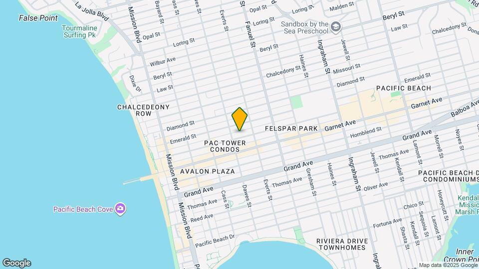 1128 Felspar St Map and Location Details