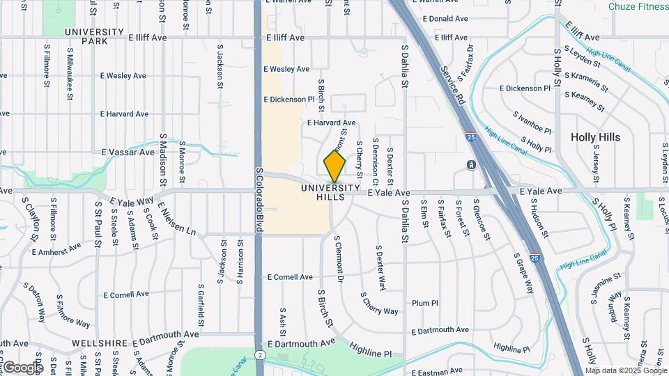 4525 E Yale Ave Map and Location Details