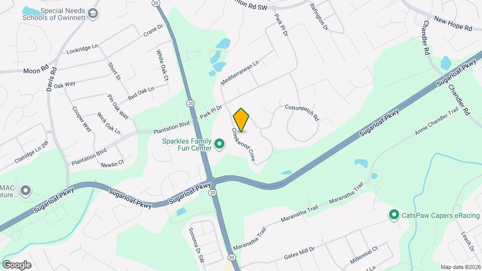 1160 Creekwood Cove Map and Location Details