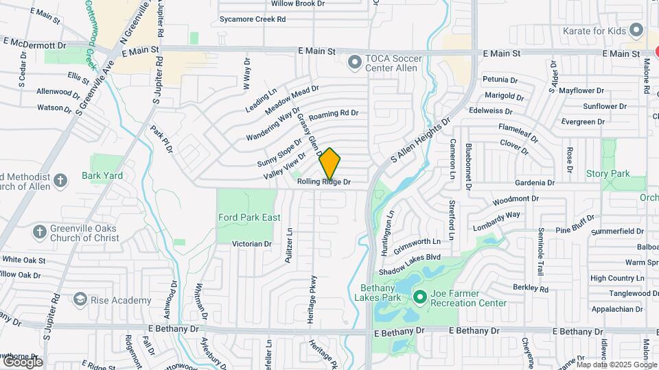 802 Rolling Ridge Dr Map and Location Details