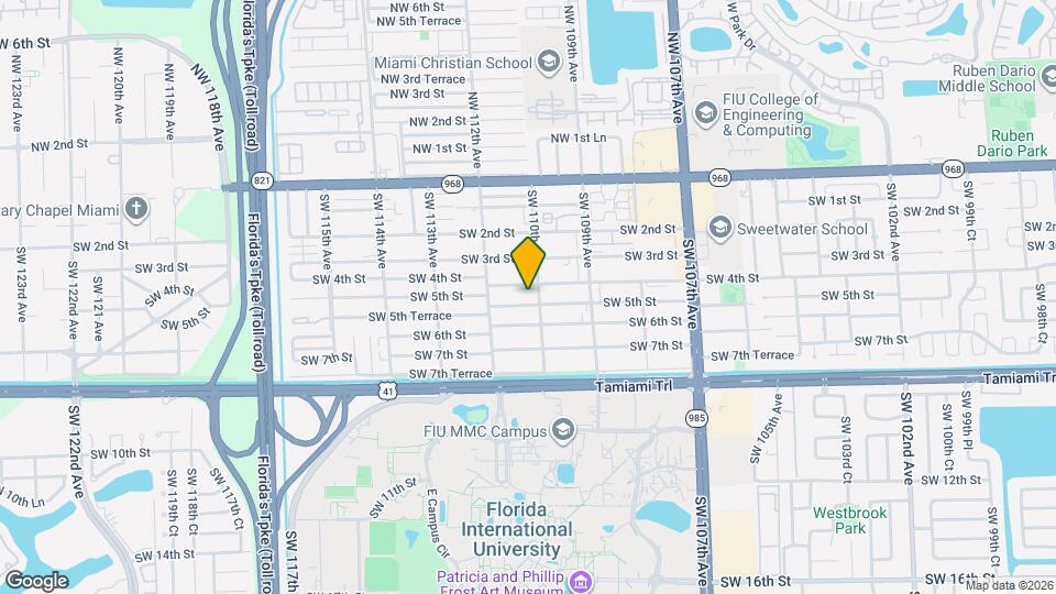 11019 SW 5th St Map and Location Details